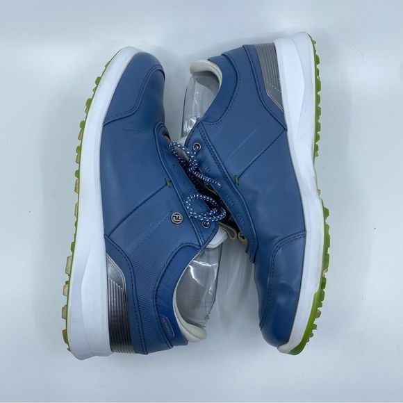 FootJoy Women’s Stratos Waterproof Leather Golf Shoes Color Blue SZ 8 - Picture 6 of 10
